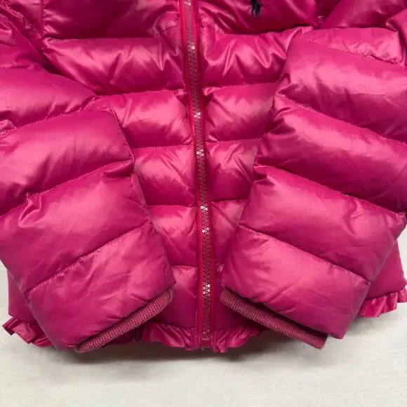 Polo Ralph Lauren Toddler Girl's 2/2T Water-Repellent 650 Fill‎ Down Jacket Pink - Picture 7 of 13